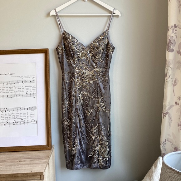 beaded mini dress Undefeated Size:14-14.5-32-33 inv-61 Handmade green cotton dresses